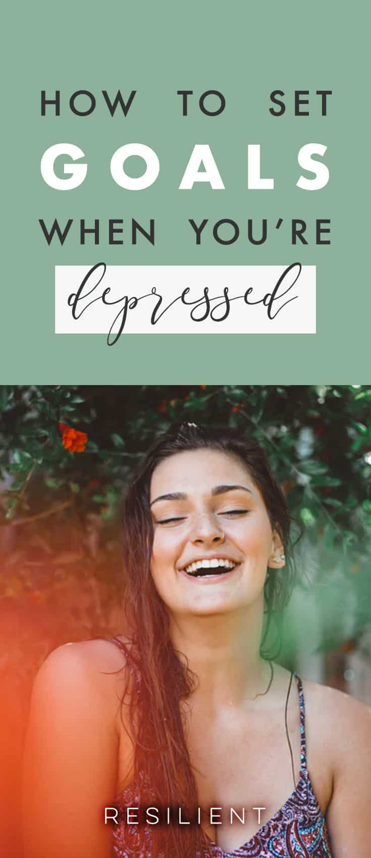 Setting goals when you're depressed can sometimes feel overwhelming and discouraging. Instead, here are my tips for a better way to set goals when you're depressed. Here's how to set goals when you're depressed.