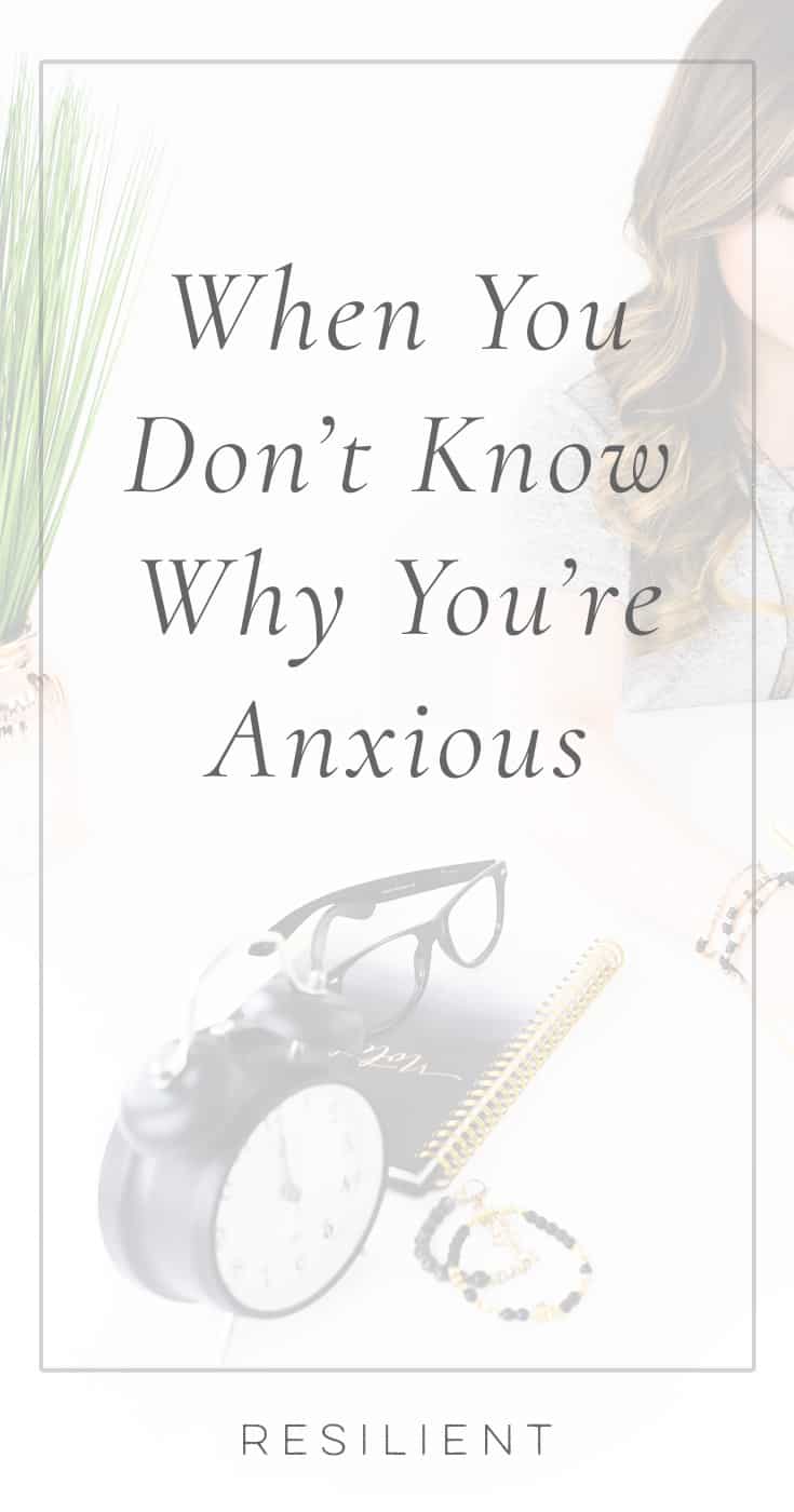 Sometimes you just don't know why you're anxious. It seems like things are going pretty well in your life (or at least there aren't any noticeable bumps in the road), but still, you feel a little anxious all the time. Here's what to do when you don't know why you're anxious.