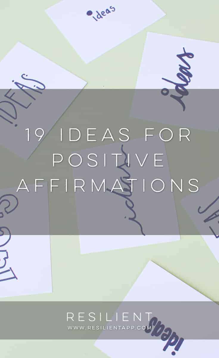 Positive affirmations can sometimes feel a little silly, but they can help you change the way you talk to yourself and your "inner voice." If you can turn your self talk from negative and self-defeating to being your own biggest cheerleader and building yourself up, you'll be happier and less stressed out.