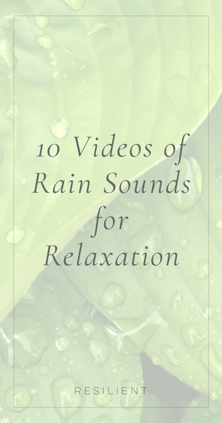 Putting on a soothing soundtrack or background music can help you relax or even drift off to sleep a little more easily, or add some peace and tranquility to your daily routine. Here are 10 videos of rain sounds for relaxation.