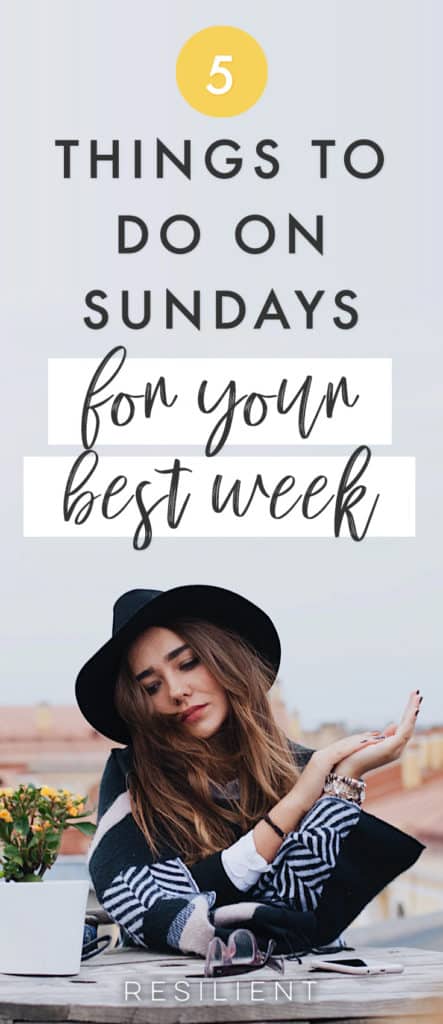 With a little planning and preparation, things in life become a lot easier and your week can go much more smoothly and save you a lot of stress. Here are 5 things to do on Sunday for a better week.