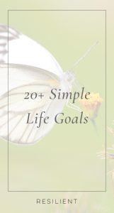 20+ Simple Life Goals - Resilient